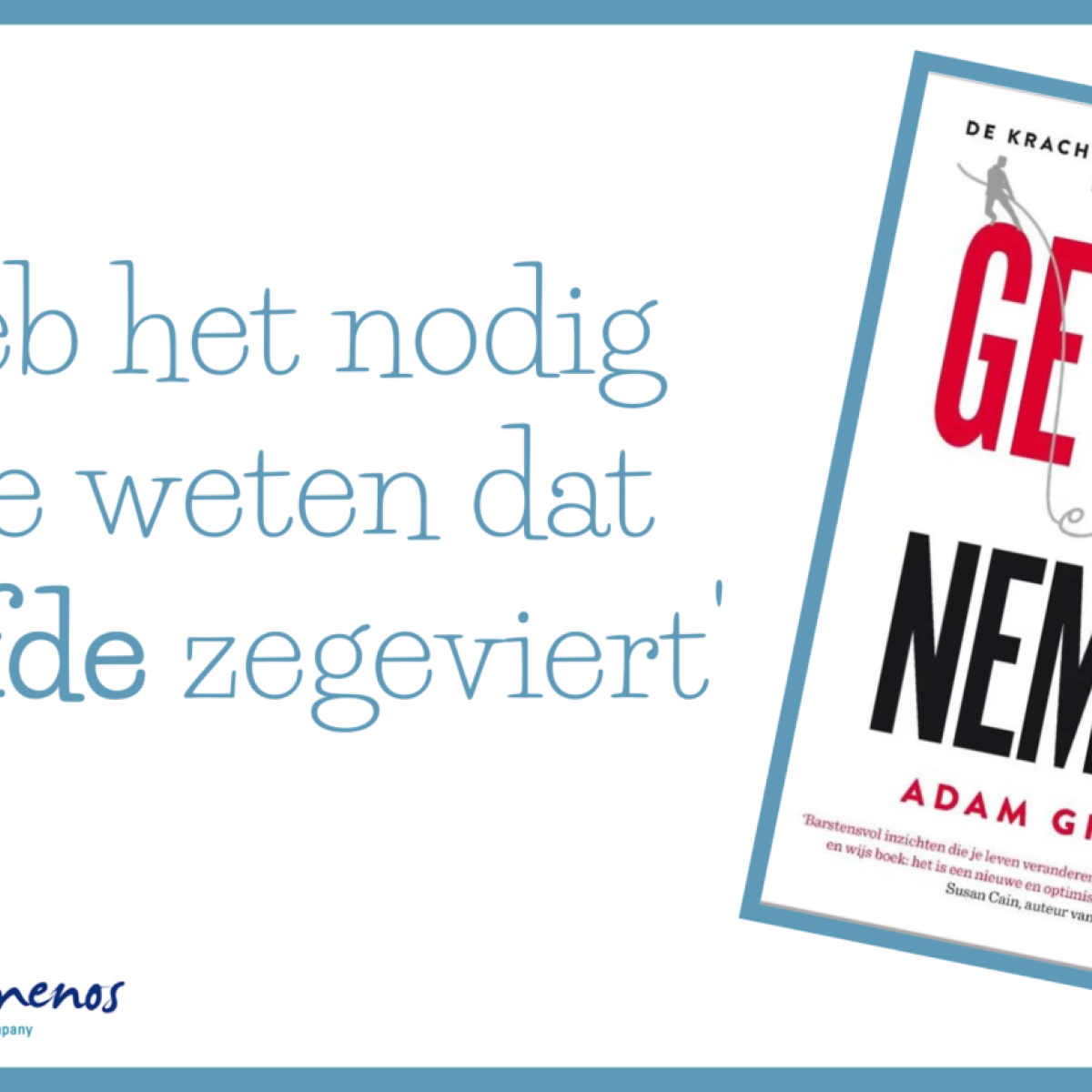 RECENSIE GEVEN EN NEMEN Blog Proistamenos